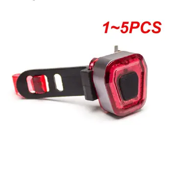 1~5PCS Smart Lahka Nepremočljiva USB Charge Kolesarska Luč Kolo Zadaj Lučka za Varnost opozorilna Lučka LED Pribor