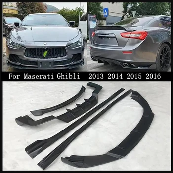 Za Maserati Ghibli 2013 2014 2015 2016 Pravi Ogljikovih Vlaken Spredaj Ustnice Zadnji Difuzor Telesa Strani Krilo Kit Spojler Refits Splitter