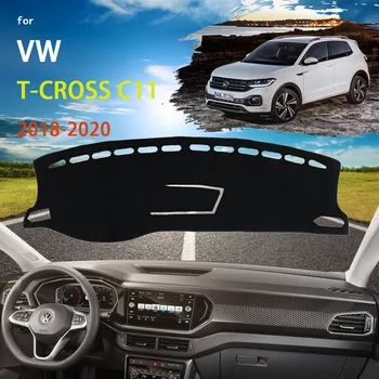 Avto nadzorna plošča Pokrov Mat Preproga za VW Volkswagen T-CROSS T Cross C11 2018 2019 2020 2021 Armaturno Ploščo Zajema Zaščito Pad Sunshield