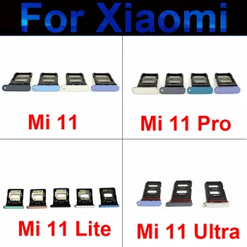 Kartica Sim Pladnji Za Xiaomi Mi 11 Mi11Pro Mi11 Lite Ultra Pladenj Sim Kartico SD Režo za Bralnik medijskih kartic Imetnika Napajalnik, Zamenjava rezervnih Delov Nova
