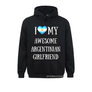 Jaz Ljubezen Moja Punca Smešno Argentinska Zastava Ponos Majica S Kapuco Za Ženske Zimske Sweatshirts Na Prostem, Cilindri