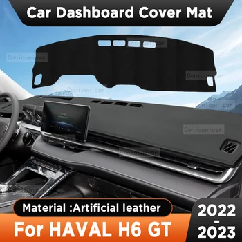 Avto armaturne plošče Sonce Odtenek Pokrova Instrumenta Desk Non-slip Umetnega Usnja Pad Mat HAVAL H6 GT 2022-2023 Dodatki