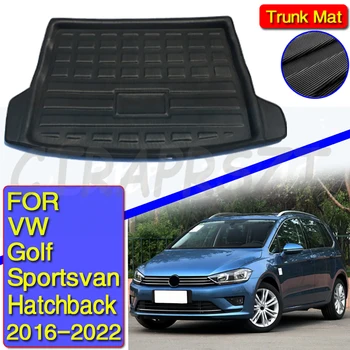 Avtomobilski prtljažnik Preproge Za VW Volkswagen Golf Sportsvan Hatchback 2016-2022 Preprogo Mulji Prtljažniku Avtomobila Preproge Shranjevanje Blazine Auto Dodatki
