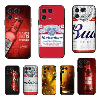 B-Budweiser Poletje Stranka Primeru Telefon Za Xiaomi Redmi Poco Opomba 5 6 7 8 9 10 11 K30 K40 Go Pro Plus, Lite 4G 5G Black Primeru Telefon