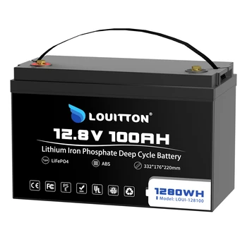12 V 100 Ah Litij-Globoko Cikel Baterije za shranjevanje Energije, Kampiranje, Avtodom, Golf Voziček, Čoln, Off-Grid in Shranjevanje Energije
