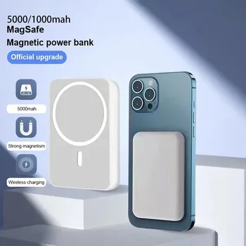 brezžični moči banke z 5000mah 10000mah polnilnik brezžični magnetni moči banke paketi powerbank s kablom tipa c ali strele