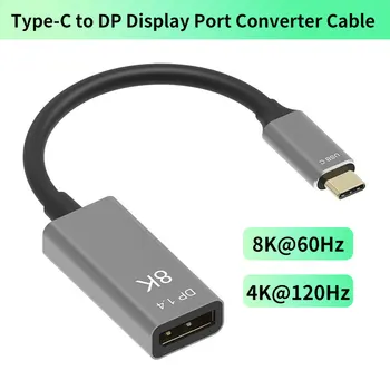 Tip C za Displayport USB C DP 8K kabel Podaljšek, Moški-Ženska Pretvornik-Kabel Thunderbolt 3 8K@60hz 4K@144Hz za MacBook