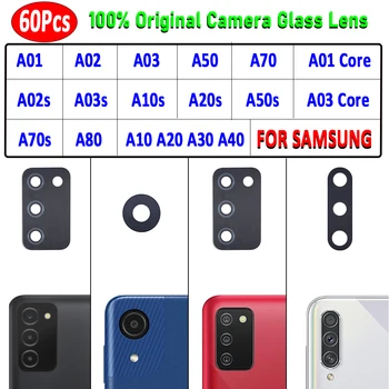 60Pcs，100% Prvotne Za Samsung Galaxy A03S A02S A01 A02 A03 A70S A03 Jedro A10S Nazaj, Kamera Zadaj, Stekla, Pokrov Objektiva Z Lepilom