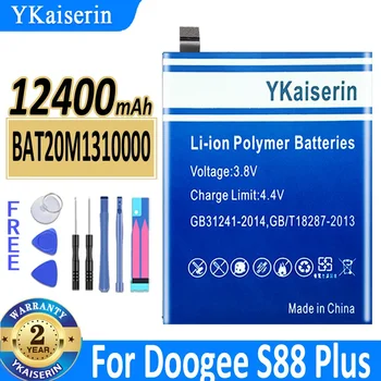 YKaiserin Baterija za DOOGEE S88 Pro Baterije 12400mAh Nov Datum Proizvodnje Za DOOGEE BAT20M1310000 Baterije Bateria +Orodja