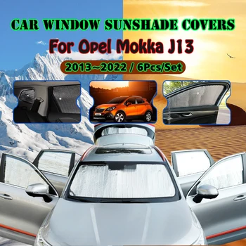 Avto Popolno Zajetje Dežnik Za Opel Mokka J13 2013~2022 Vauxhall Mokka Anti-UV zaščito pred soncem Okno Dežnik Kritje Auto Dodatki